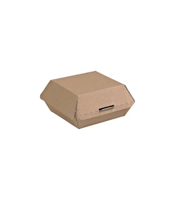 Boîte burger carton kraft brun microcannelé H65mm  <br><span>Vendu par: 500 (50x10) pièces</span><br><span class="prix">123.72 €</span>